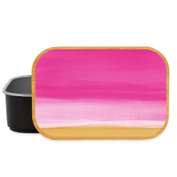 Line study pink yellow - Lunch Box - Schwarz - Vorne
