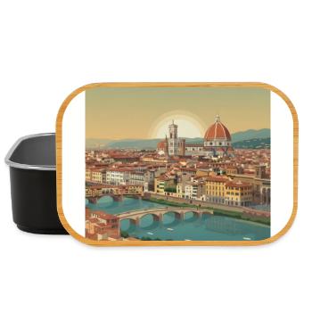 Abenddämmerung über Florenz Dom - Lunch Box - Schwarz - Vorne