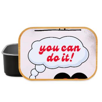 Mach es wahr – You can do it Herz - Lunch Box - Schwarz - Vorne
