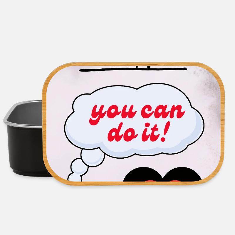 Mach es wahr – You can do it Herz - Lunch Box - Schwarz