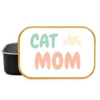 Cat Mom Katzenliebhaber Design - Lunch Box - Schwarz - Vorne