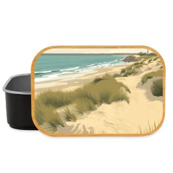 Sylt National Park | Vintage Beach Poster - Lunch Box - black - Front