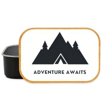 Adventure Awaits Berge Design - Lunch Box - Schwarz - Vorne