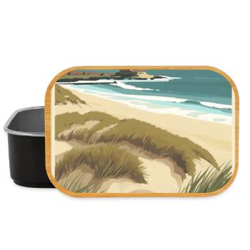 Sylt Germany | Vintage Beach Travel Poster - Lunch Box - Schwarz - Vorne