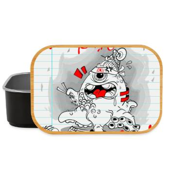 Graffiti Monster Notenband - Lunch Box - Schwarz - Vorne