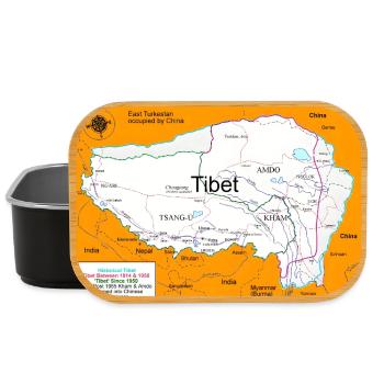 Historische Karte von Tibet 1914 - 1950 - Lunch Box - Schwarz - Vorne