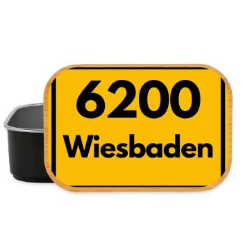 ANCIEN CODE POSTAL RETRO 6200 WIESBADEN - Boîte à goûter - noir - Devant