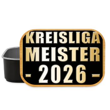 Champion of the Kreisliga 2026 Kreisliga Champion - Lunch Box - black - Front