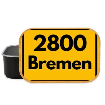 OLD POSTCODE ZIP CODE RETRO2800 BREMEN STADTMUSIK - Lunch Box - black - Front