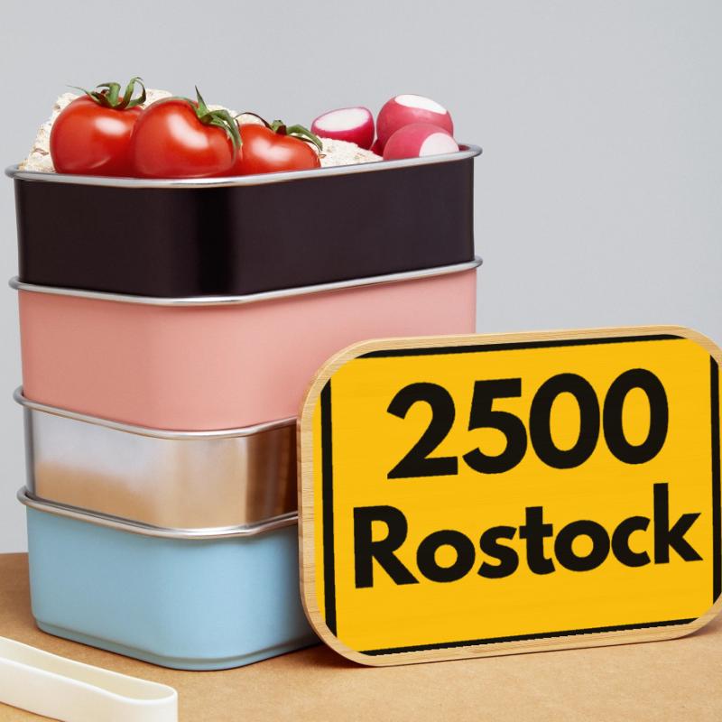 OLD POSTCODE POSTCODE RETRO 2500 ROSTOCK HANSEPORT Lunch Box