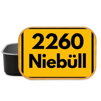 ANCIEN CODE POSTAL RÉTRO 2260 NIEBÜLL – MER DU NORD - Boîte à goûter - noir - Devant