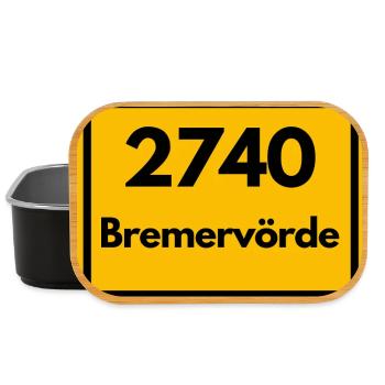 ALTE POSTLEITZAHL PLZ RETRO 2740 BREMERVÖRDE – SEE - Lunch Box - Schwarz - Vorne