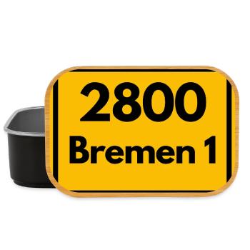 ANCIEN CODE POSTAL RETRO 2800 BREMEN 1 – HANSE - Boîte à goûter - noir - Devant