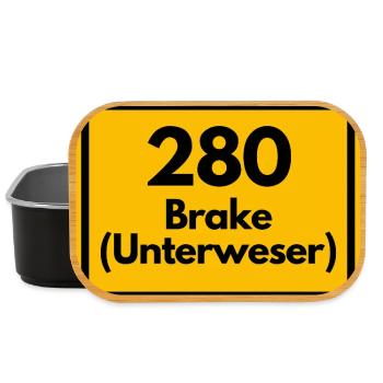 OLD POSTCODE ZIP CODE RETRO 2880 BRAKE UNTERWESER! - Lunch Box - black - Front