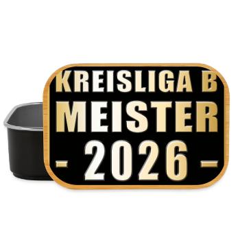 Champion of the Kreisliga B 2026 - Lunch Box - black - Front
