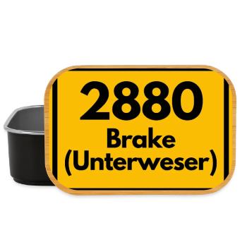 OLD POSTCODE ZIP CODE RETRO 2880 BRAKE UNTERWESER! - Lunch Box - black - Front