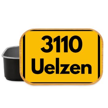 ALTE POSTLEITZAHL PLZ 3110 UELZEN HUNDERTWASSER - Lunch Box - Schwarz - Vorne