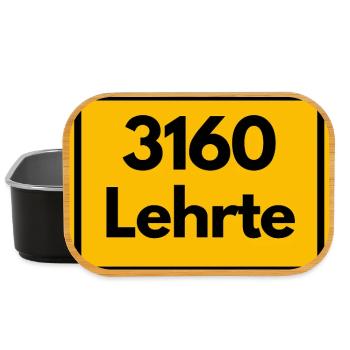OLD POSTCODE ZIP CODE RETRO 3160 LEHRTE WASSERTURM - Lunch Box - black - Front