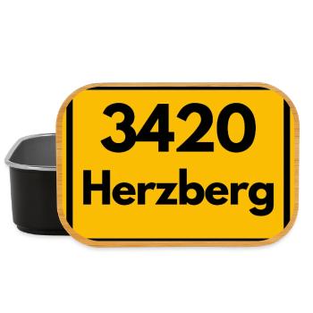 OLD POSTCODE ZIP CODE RETRO 3420 HERZBERG HARZ - Lunch Box - black - Front