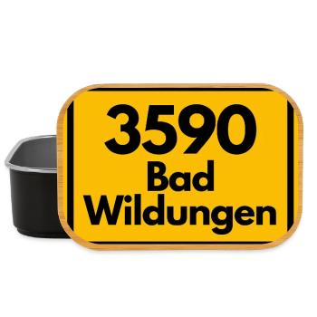 ANCIEN CODE POSTAL RETRO 3590 BAD WILDUNGEN - Boîte à goûter - noir - Devant