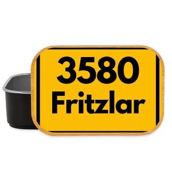 ALTE POSTLEITZAHL PLZ RETRO 3580 FRITZLAR DOMFACH - Lunch Box - Schwarz - Vorne