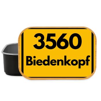 ALTE POSTLEITZAHL PLZ RETRO 3560 BIEDENKOPF  - Lunch Box - Schwarz - Vorne