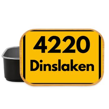 ALTE POSTLEITZAHL PLZ RETRO 4220 DINSLAKEN – NRW - Lunch Box - Schwarz - Vorne