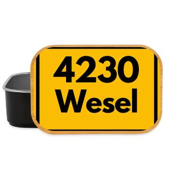 ALTE POSTLEITZAHL PLZ RETRO 4230 WESEL NRW - Lunch Box - Schwarz - Vorne