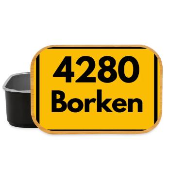 ALTE POSTLEITZAHL PLZ RETRO 4280 BORKEN FÜNFTÜRME - Lunch Box - Schwarz - Vorne