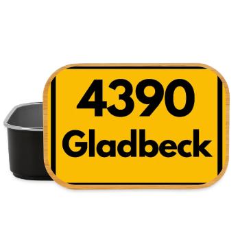 ALTE POSTLEITZAHL PLZ RETRO  4390 GLADBECK – NRW - Lunch Box - Schwarz - Vorne
