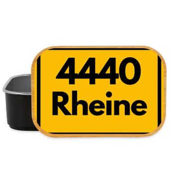 ALTE POSTLEITZAHL PLZ RETRO  4440 RHEINE – NRW - Lunch Box - Schwarz - Vorne