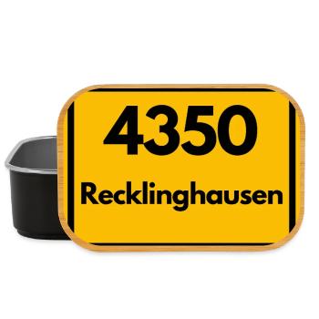 ALTE POSTLEITZAHL PLZ RETRO 4350 RECKLINGHAUSEN  - Lunch Box - Schwarz - Vorne