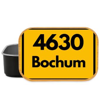 ALTE POSTLEITZAHL PLZ RETRO 4630 BOCHUM - Lunch Box - Schwarz - Vorne