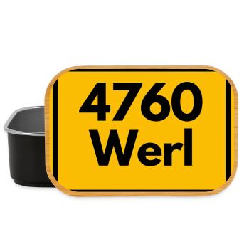ALTE POSTLEITZAHL PLZ RETRO 4760 WERL - Lunch Box - Schwarz - Vorne