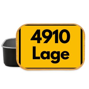 ALTE POSTLEITZAHL PLZ RETRO 4910 LAGE - Lunch Box - Schwarz - Vorne