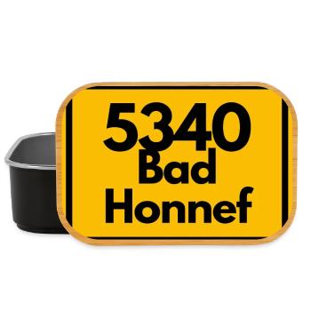 ALTE POSTLEITZAHL PLZ RETRO 5340 Bad Honnef - Lunch Box - Schwarz - Vorne