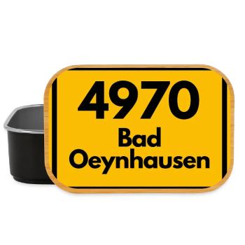ALTE POSTLEITZAHL PLZ RETRO 4970 BAD OYENHAUSEN - Lunch Box - Schwarz - Vorne