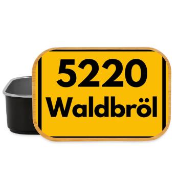 ALTE POSTLEITZAHL PLZ RETRO  5220 WALDBRÖL - Lunch Box - Schwarz - Vorne