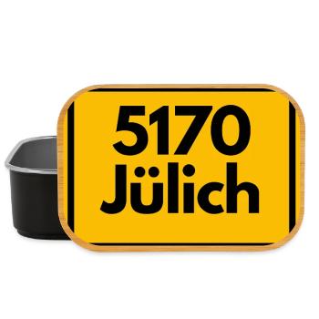 ALTE POSTLEITZAHL PLZ RETRO 5170 JÜLICH  - Lunch Box - Schwarz - Vorne