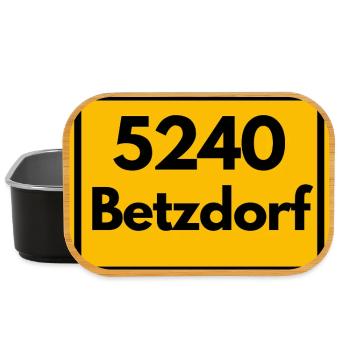 ALTE POSTLEITZAHL PLZ RETRO 5240 BETZDORF - Lunch Box - Schwarz - Vorne