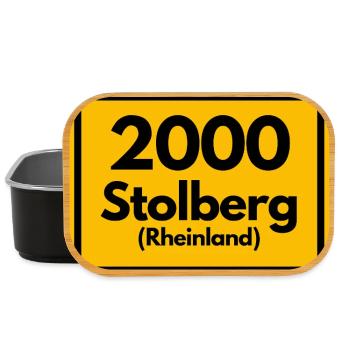 ALTE POSTLEITZAHL PLZ RETRO  2000 STOLBERG  - Lunch Box - Schwarz - Vorne