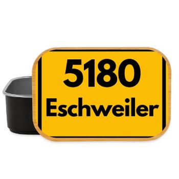 ALTE POSTLEITZAHL PLZ RETRO 5180 ESCHWEILER - Lunch Box - Schwarz - Vorne