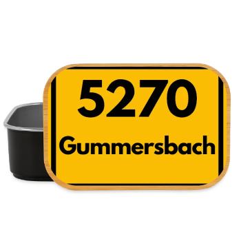 ALTE POSTLEITZAHL PLZ RETRO 5270 GUMMERSBACH - Lunch Box - Schwarz - Vorne