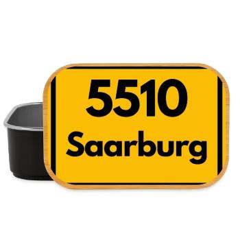 ALTE POSTLEITZAHL PLZ RETRO 5510 SAARBURG - Lunch Box - Schwarz - Vorne