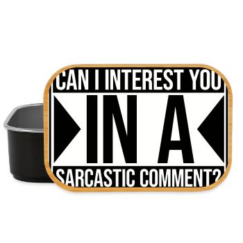 Can I Interest You In A Sarcastic Comment Lustig - Lunch Box - Schwarz - Vorne