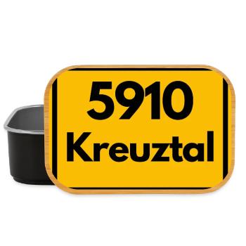 ALTE POSTLEITZAHL PLZ RETRO 5910 KREUZTAL - Lunch Box - Schwarz - Vorne
