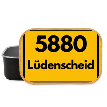 ALTE POSTLEITZAHL PLZ RETRO 5880 LÜDENSCHEID - Lunch Box - Schwarz - Vorne