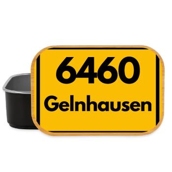 ALTE POSTLEITZAHL PLZ RETRO 6460 GELNHAUSEN - Lunch Box - Schwarz - Vorne