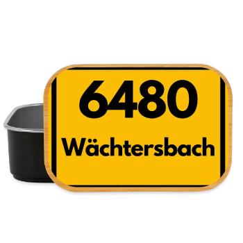 ALTE POSTLEITZAHL PLZ RETRO 6480 WÄCHTERSBACH - Lunch Box - Schwarz - Vorne