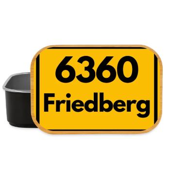 OLD POSTCODE ZIP CODE RETRO 6360 FRIEDBERG HEIMAT - Lunch Box - black - Front